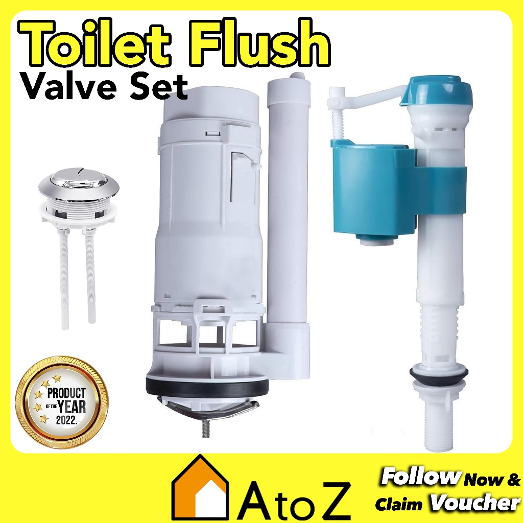 Flush Toilet Flush Set Pam Tandas Flush Duduk Toilet Flush Valve 馬桶水箱配件