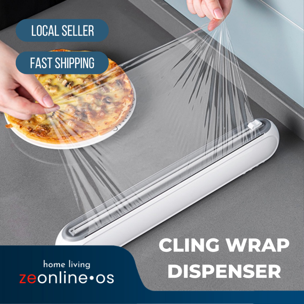 Cling Wrap Dispenser Roll Case Plastic Wrap Dispenser Cutter