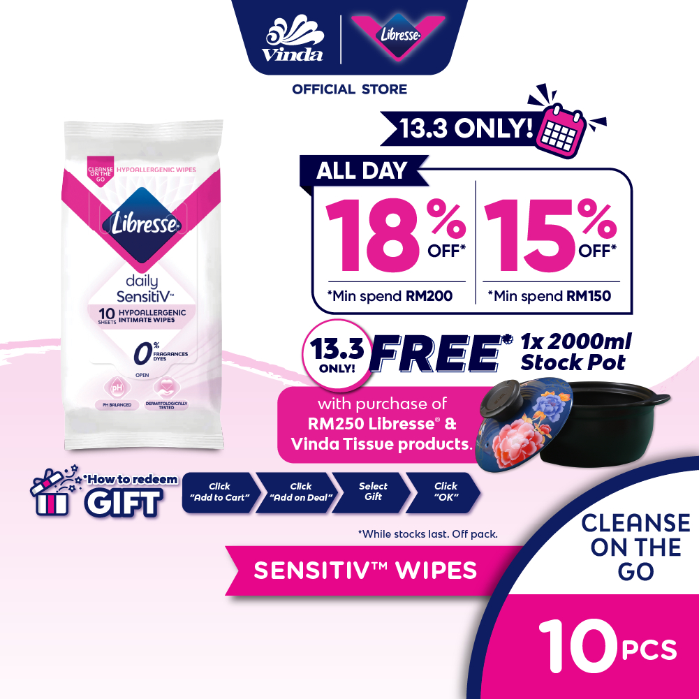 Libresse SensitiV Wipes (10's) | Shopee Malaysia