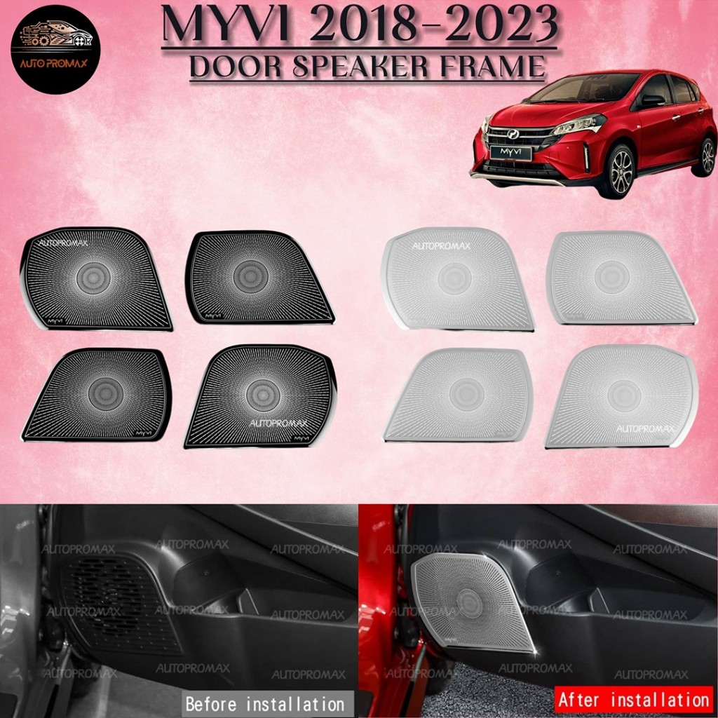 2Pcs Matte Chrome Door Sound Speaker Frame Trim Stickers For Mercedes Benz CLA 2