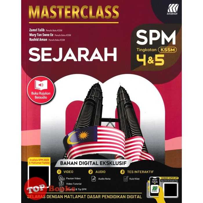 【Sasbadi】MASTERCLASS SPM Sejarah Tingkatan 4 & 5 KSSM 2023   Reference