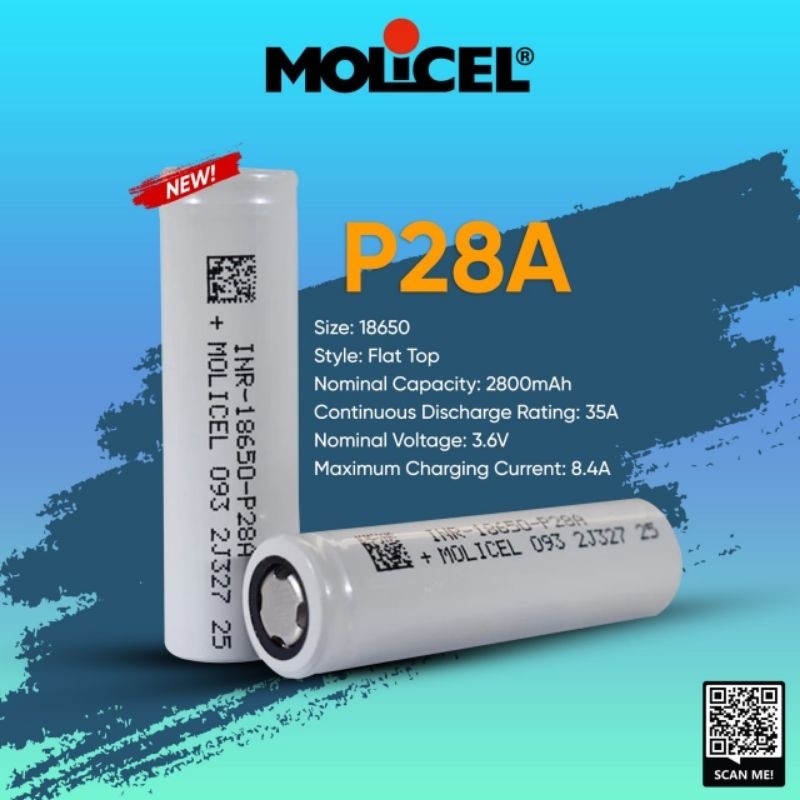 (READY STOCK) ORIGINAL MOLICEL P28A BATTERY 18650 (1 PCS) | Shopee Malaysia