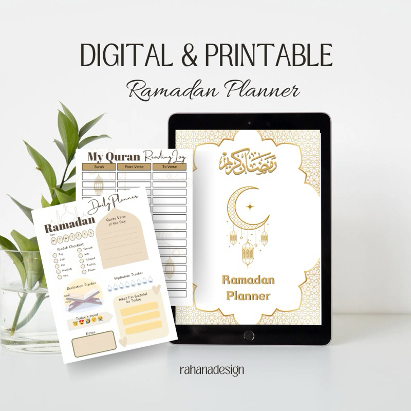 DIGITAL PRINTABLE RAMADAN PLANNER JOURNAL PDF ISLAMIC PRAYER TRACKER ...