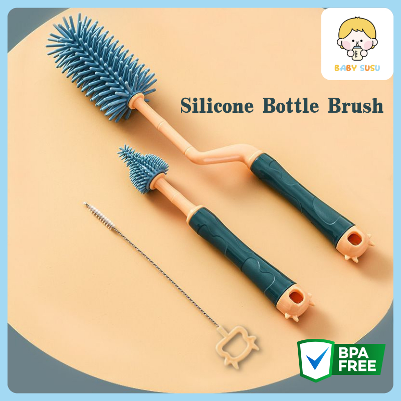 Pacifier Bottle Brush Set Baby Cleaning Set Silicone Cup Brush Cleaning...