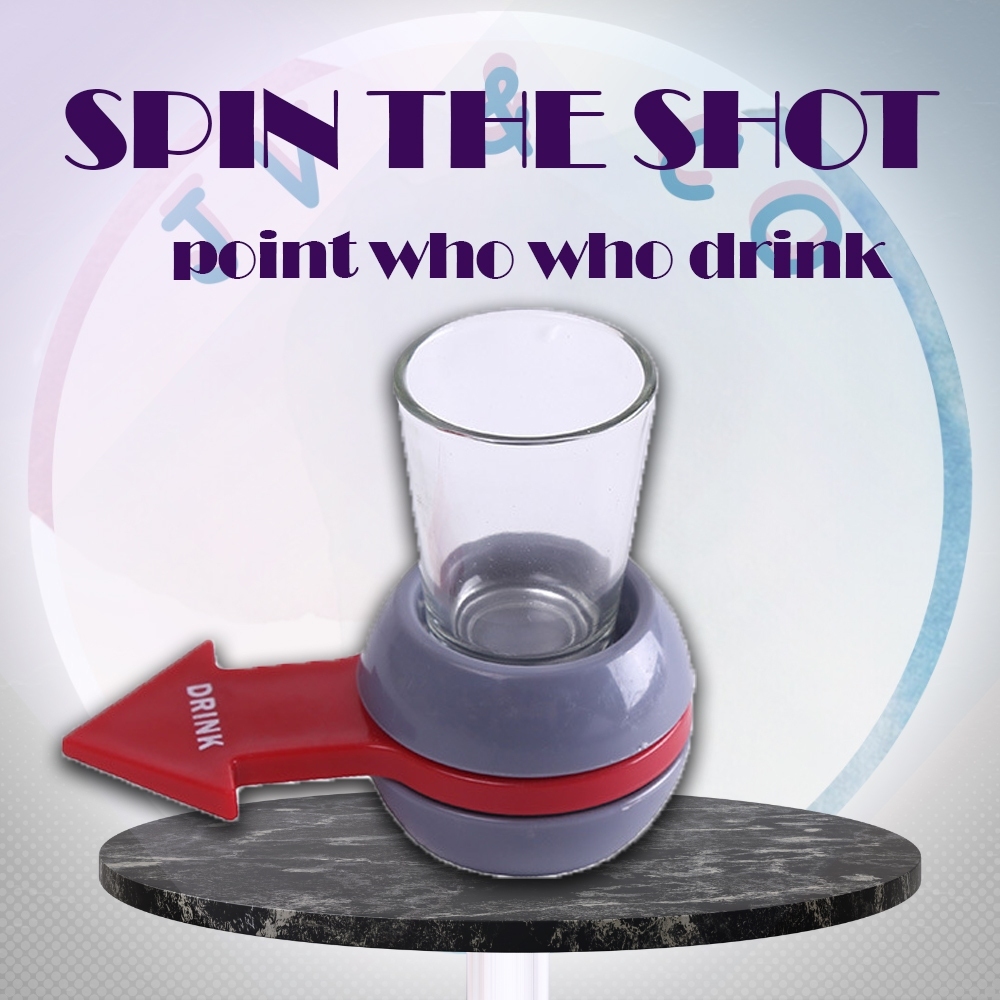 SPIN THE SHOT Party Game SHOT SPINNER Drink Fun Chanllege 箭头 转盘 酒具 罚酒 ...