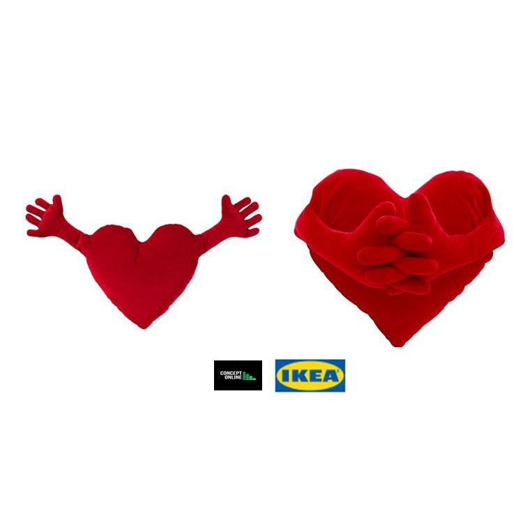 Ikea heart pillow sales