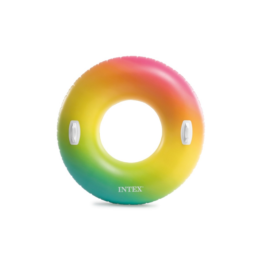 INTEX Rainbow Ombre Inflatable Pool Swim Tube IT 58202EU | Shopee Malaysia