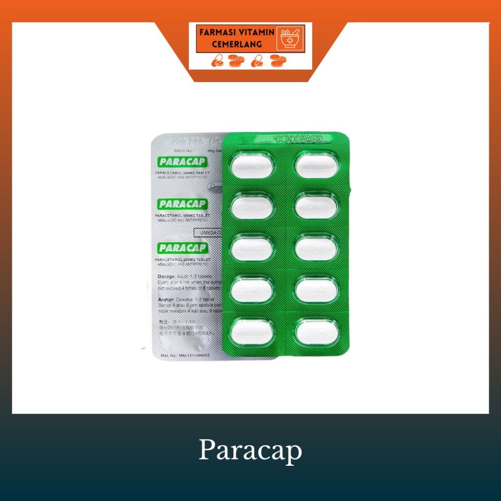Paracap | Paracetamol 500mg | 10's/Strip | Shopee Malaysia