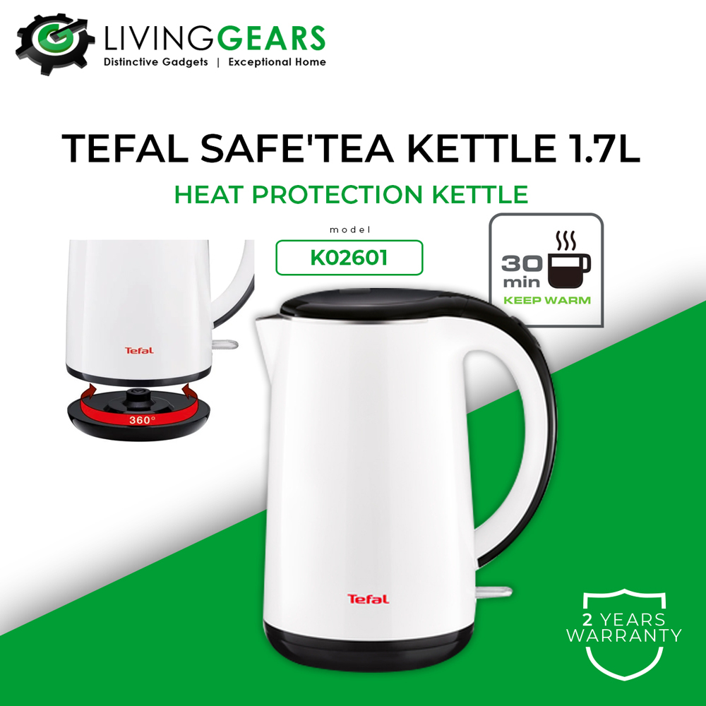 Tefal Safe'Tea Jug Electric Kettle Double Insulation White (1.7L
