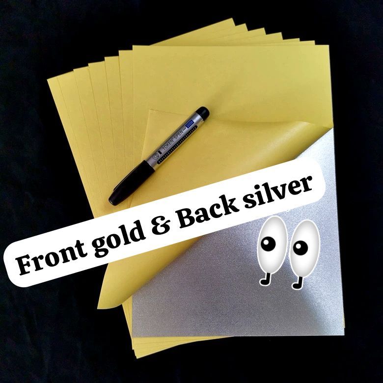 [SARAWAK] A4 size Gold & Silver Sticker + Crystal Clear Film | For ...