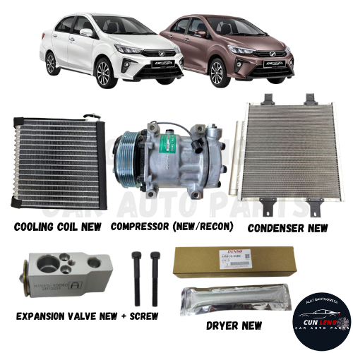 📣JIMAT SET📣 PERODUA BEZZA 1.0 1.3 FULL SET AIRCOND PARTS (5 ITEM ...
