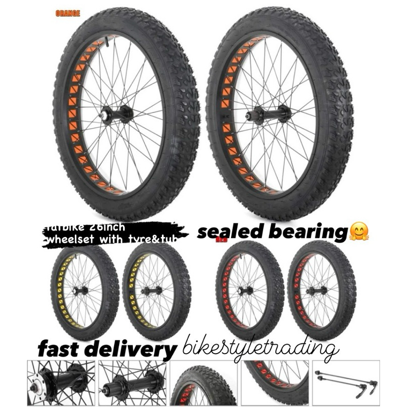 26 Fatbike Wheelset Fat Bike Rim Fat Bike Alloy Rim Basikal