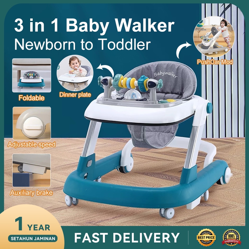 Baby Walker 3 in 1 Foldable with Music As dining table Height