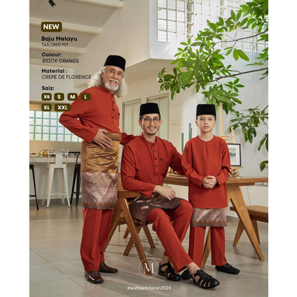 BAJU MELAYU ZIYAD RAYA | BRICK ORANGE | | Shopee Malaysia