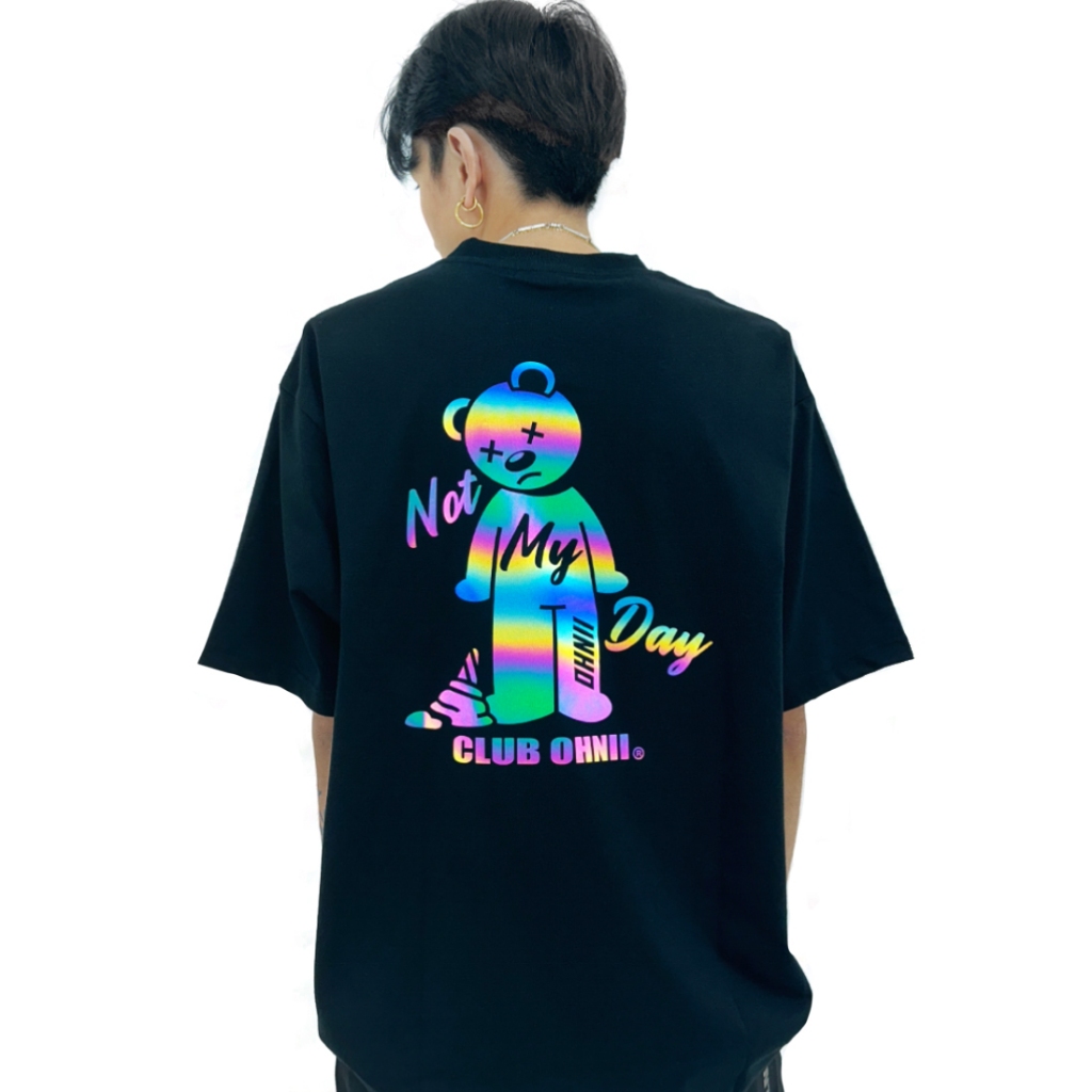 Oversized Ice Cream Not My Day Bear Cotton Jersey TShirt Shopee Malaysia
