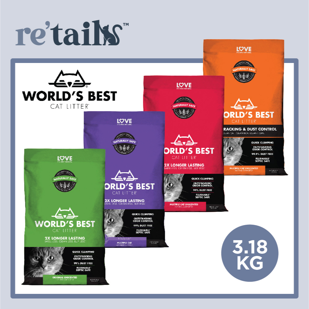 World's Best Cat Litter Original/Multiple Cat/Low Tracking (3.18kg