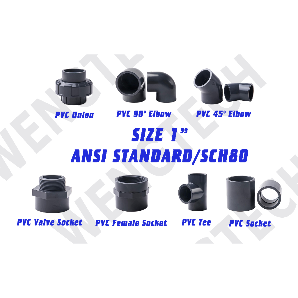 PVC Pipe Fitting SCH80 1