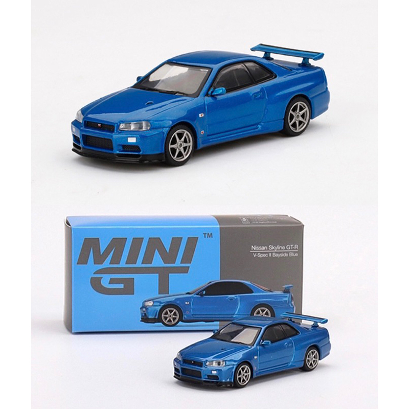 MINI GT #341 Nissan Skyline GTR R34 V-Spec II Bayside Blue | Shopee ...
