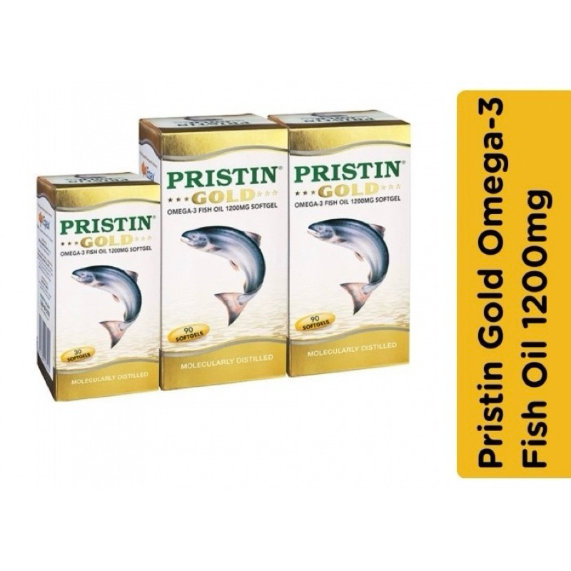 Pristin GOLD Omega 3 Fish Oil 1200mg 90SX2+30's / 90's / 30's EXP2027 ...