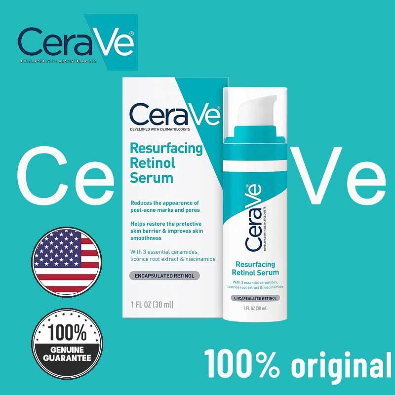 Cerave Resurfacing Retinol Serum For Post Acne Marks Skin Texture Pore