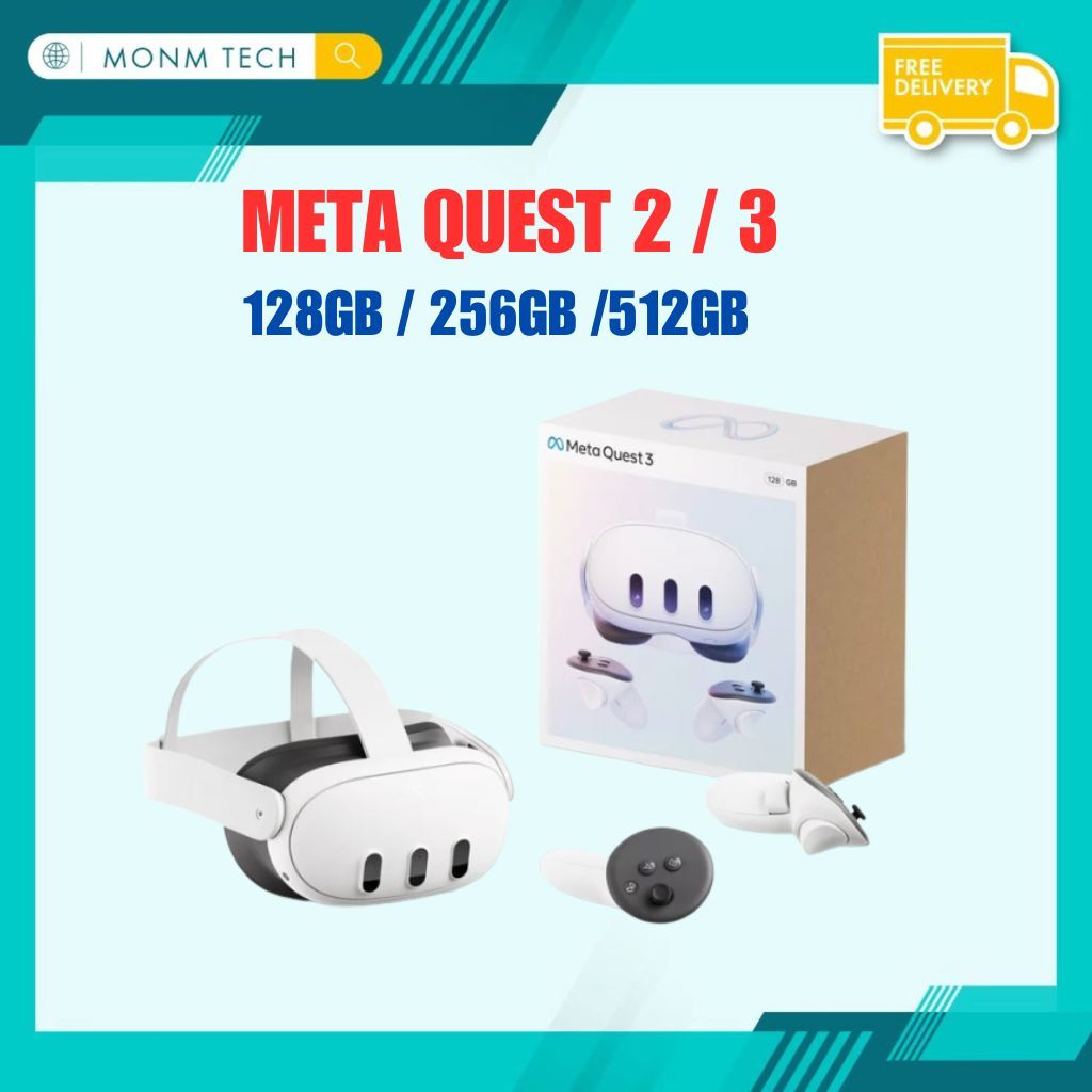 Meta - Meta Quest 3 /Meta Qculus Quest 2 128GB/512GB headset Virtual  Reality- 128GB/256GB/512GB - White