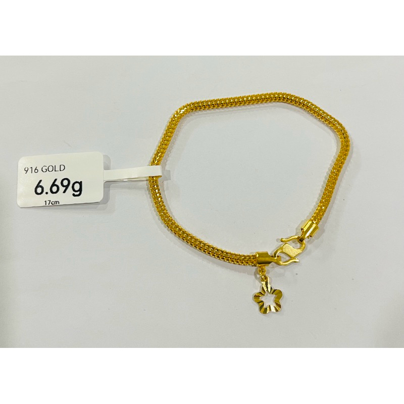 Youloong Rantai Gelang Tangan Pandora Emas916 916gold Pandora Bracelet