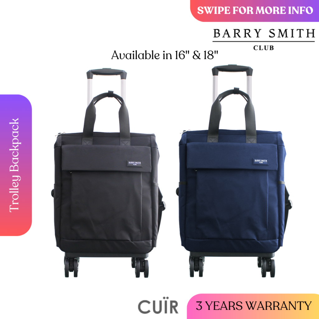 Barry Smith Club Detachable Trolley Backpack 18 16 B637 FREE MYSTERY GIFT Shopee Malaysia