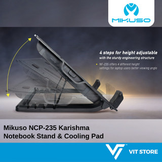 MIKUSO 1 Fan LED Gaming Strong Cooler Pad w Stand Multi Height ...