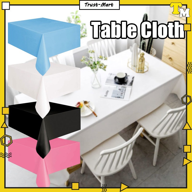 Disposable Table Cloth Party Birthday Table Cloth Waterproof Plastic ...