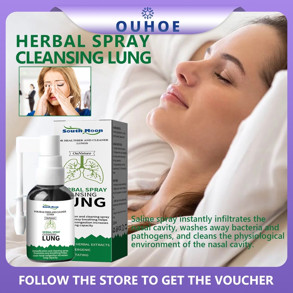 south moon Herbal lung cleanser clearing spray Sore Throat Spray ...