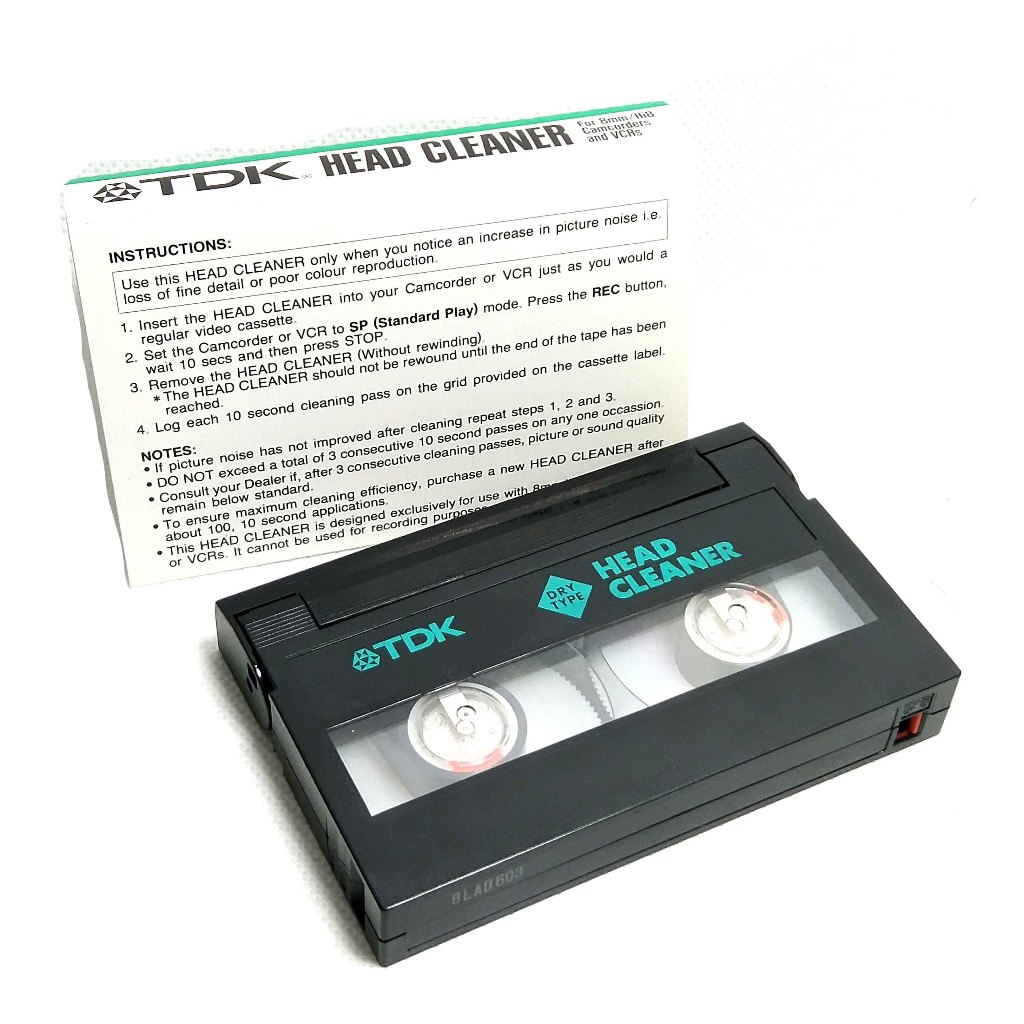 TDK 8mm Hi8 D8 Dry Type Head Cleaner cassette Tape for Handycam