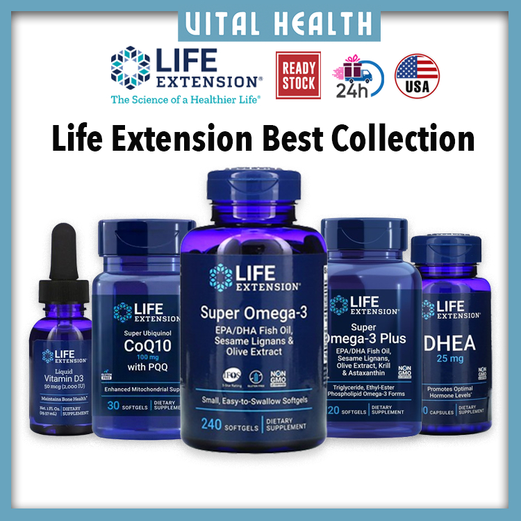 Life Extension DHEA l Super Omega 3 l Krill & Astaxanthin l Liquid