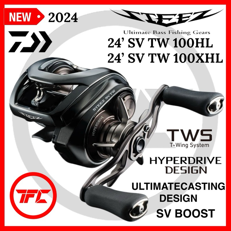 2024 New 24' DAIWA STEEZ SV TW 100 Baitcast Fishing Reel BC 2024 New 24' DAIWA STEEZ SV TW 100 Baitcast Fishing Reel BC