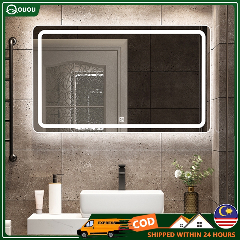 Oo-Rectangle Bathroom Mirror With LED Vanity Mirror Makeup Mirror Deco ...
