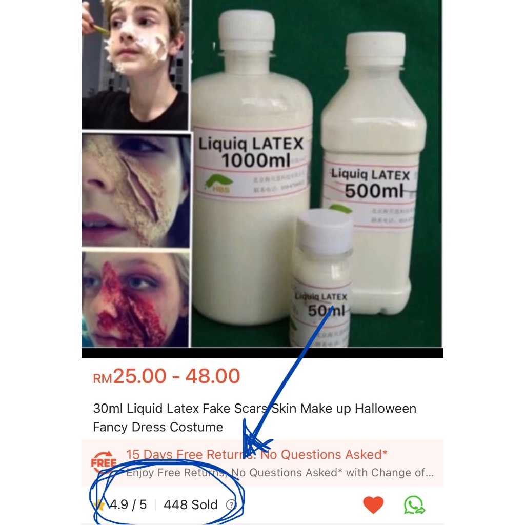 30ml SFX Liquid Latex Fake Scars Skin Make up Halloween Fancy Dress