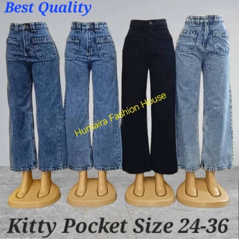 Women Jeans Loose Wide Leg Jeans High Waist Korean Style Casual Fashion  Mopping Pants Seluar Wanita Ladies Pant, Women's Fashion, Bottoms, Jeans &  Leggings on Carousell