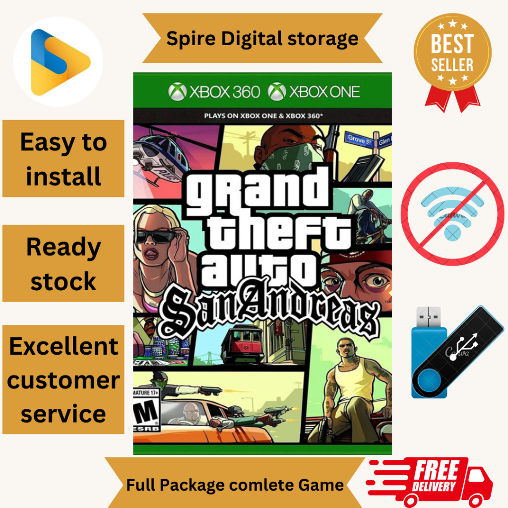 [PC Game] Grand Theft Auto (GTA) San Andreas - Offline Pendrive ...