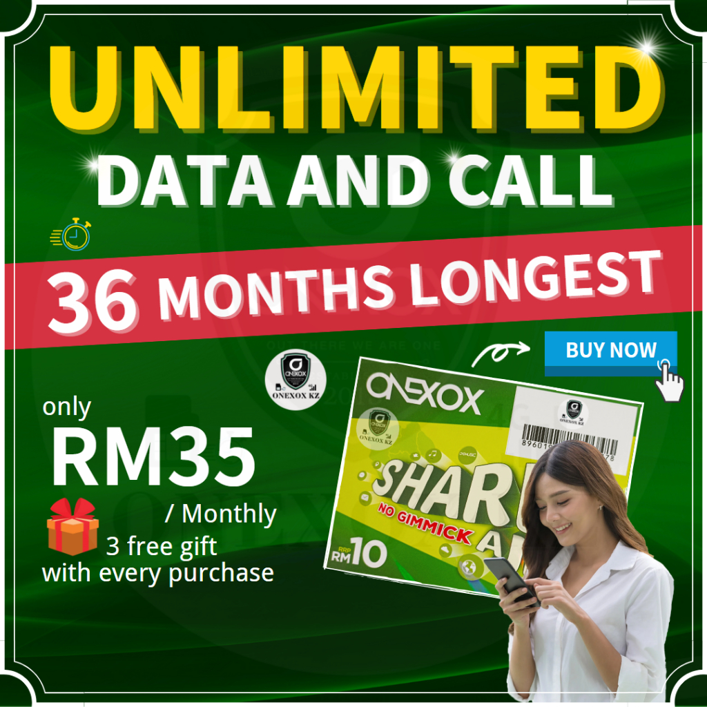 Onexox Simcard Xox Sim Card Prepaid Hotspot Unlimited Internet