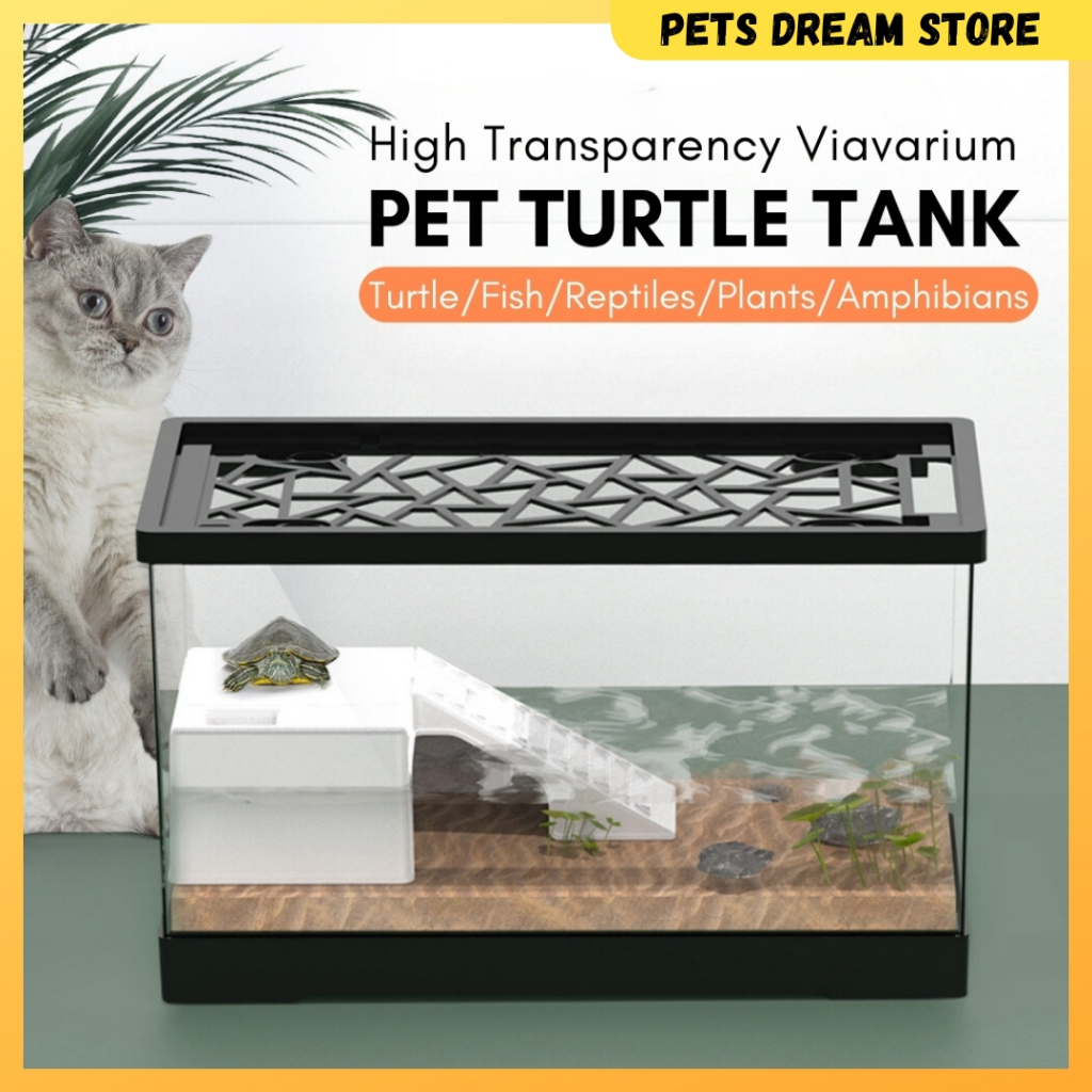 Nomoy Pet Turtle tank S/M/L aquarium fish tank high transparent light ...