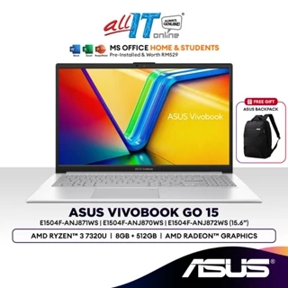 Asus Vivobook Go 15 E1504F 15.6" FHD Laptop (AMD Ryzen™ 3 7320U | 8GB | 512GB SSD | AMD Radeon™ Graphics | H&S)