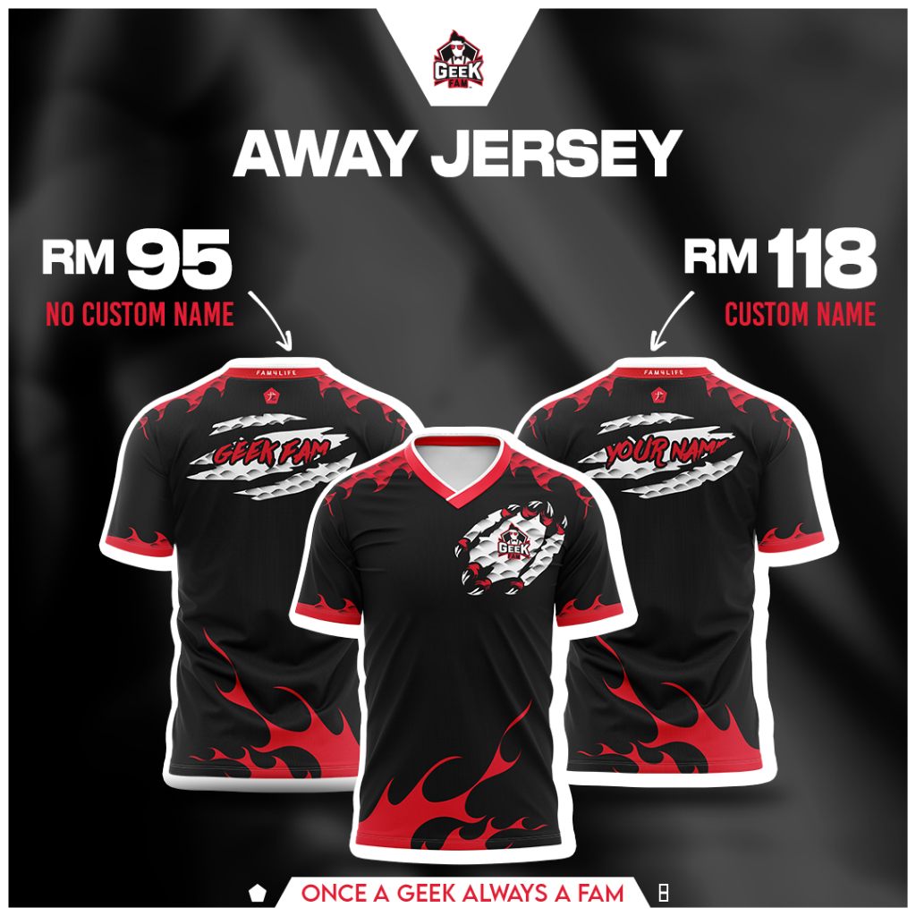 Geek Fam Away Jersey 2024 Shopee Malaysia