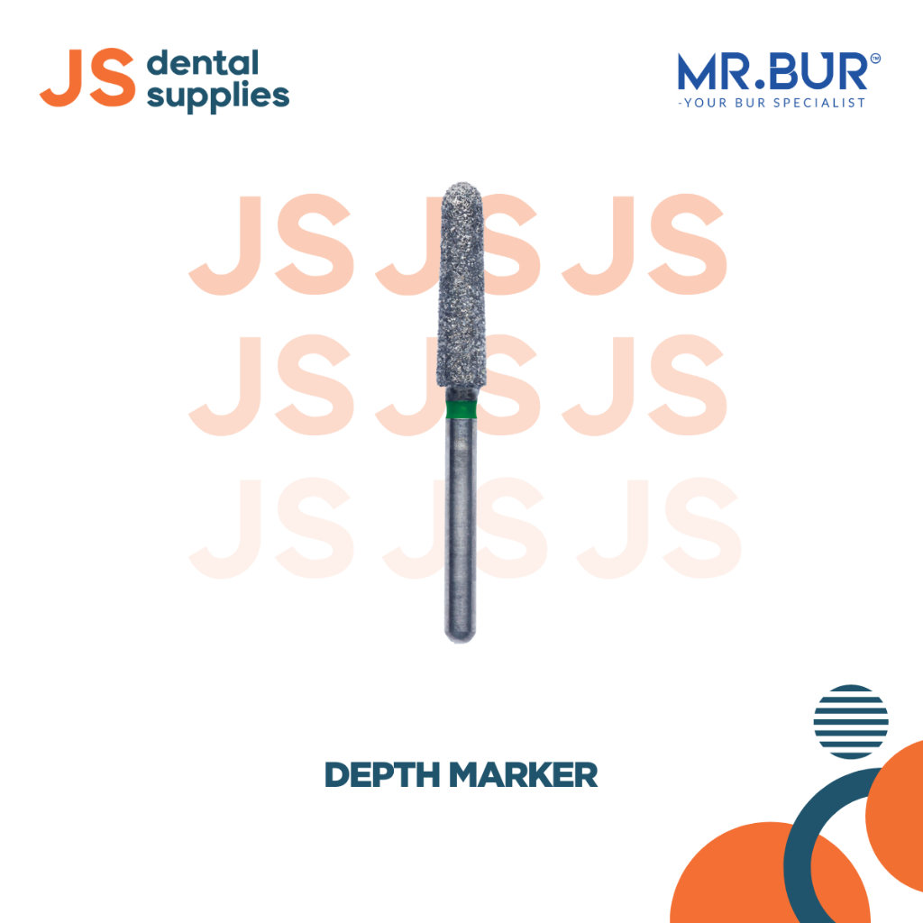 Depth Marker Diamond Bur FG Veneer Preparation Taper Round End FG