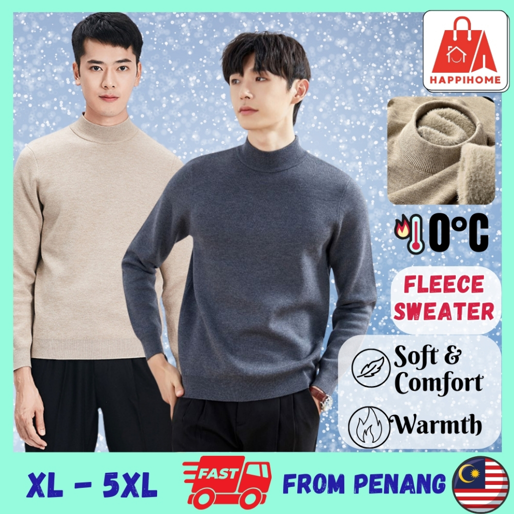 Winter Knitwear Sweater Sweat Shirt Men 毛衣冬天Baju Baldu Fleece Cashmere ...