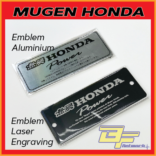 Emblem Mugen Honda Power Aluminum Laser Engraving Emblem | Shopee Malaysia