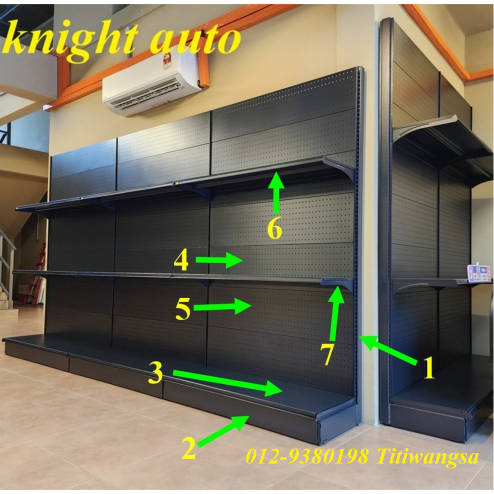 Wall Gondola Racking with 2 Shelf Board ID34759 | Shopee Malaysia