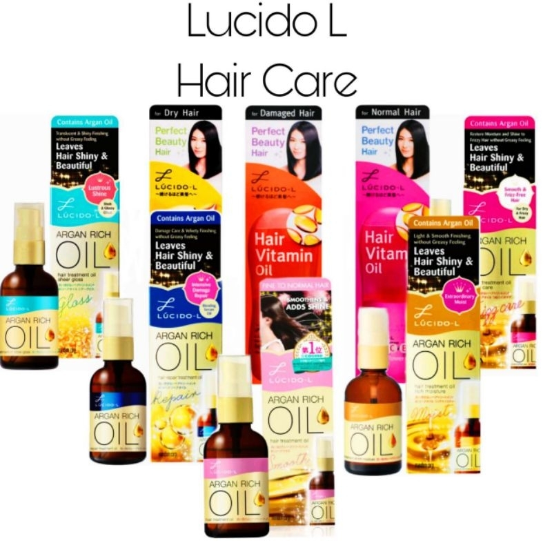 Lucido L Hair Vitamin 50ml | Argan Treatment Hair Oil 60ml Minyak ...