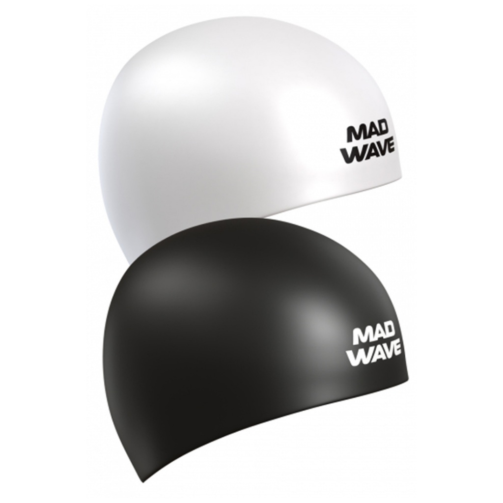 MADWAVE LEISURE SWIM CAP - SOLID REVERSE CAP (BLACK/WHITE) | Shopee ...