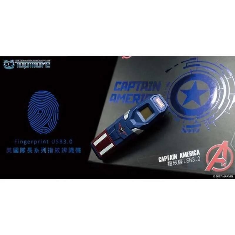 TOPMORE - Marvel Series - 64GB - USB 3.0 Fingerprint Flash Drive ...