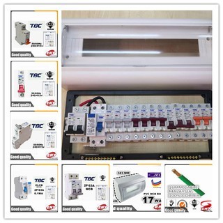 EPS 17 Way Distribution Box DB Full Set Single Phase 63a RCCB 0.1ma C/W ...