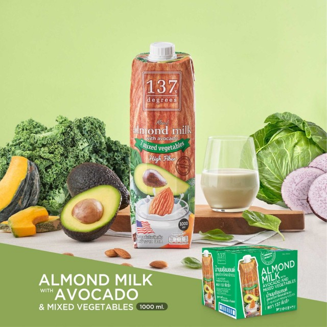 137 Degree Real Almond Milk with Avocado 7 Mixed Vegetables Hig Fiber 1 ...